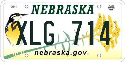 NE license plate XLG714
