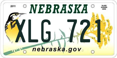NE license plate XLG721
