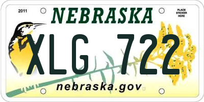 NE license plate XLG722