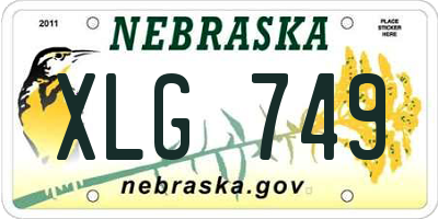 NE license plate XLG749