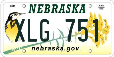 NE license plate XLG751