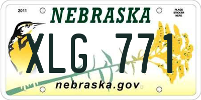 NE license plate XLG771