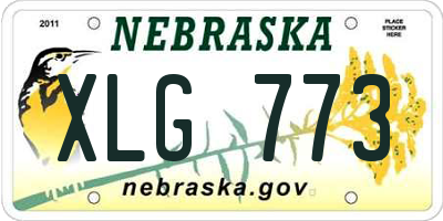 NE license plate XLG773