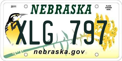 NE license plate XLG797