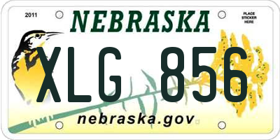 NE license plate XLG856