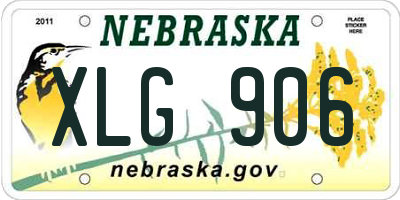 NE license plate XLG906