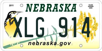 NE license plate XLG914