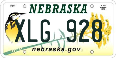 NE license plate XLG928