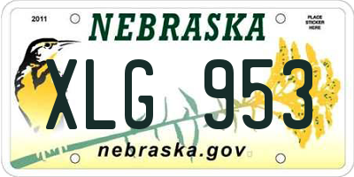 NE license plate XLG953
