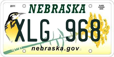 NE license plate XLG968