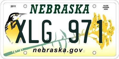 NE license plate XLG971