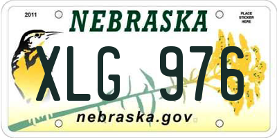 NE license plate XLG976