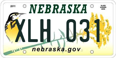 NE license plate XLH031