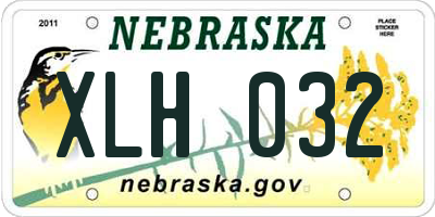 NE license plate XLH032