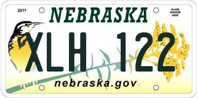 NE license plate XLH122