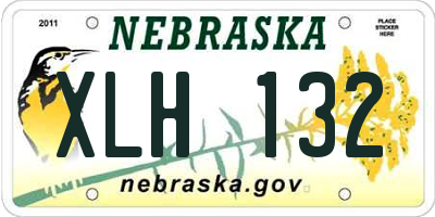 NE license plate XLH132