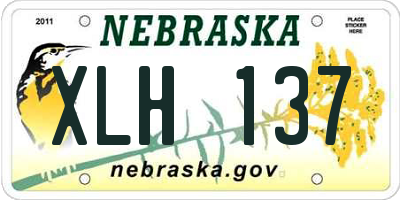 NE license plate XLH137