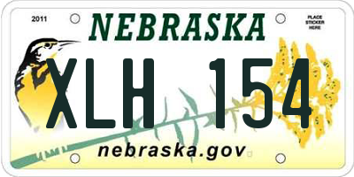 NE license plate XLH154