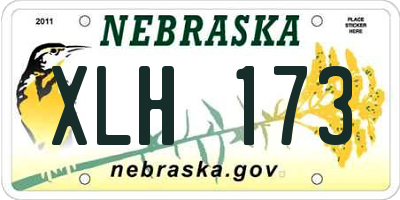 NE license plate XLH173