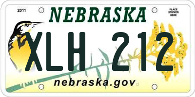 NE license plate XLH212