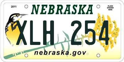 NE license plate XLH254