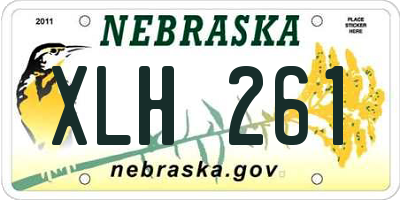 NE license plate XLH261