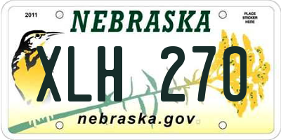 NE license plate XLH270