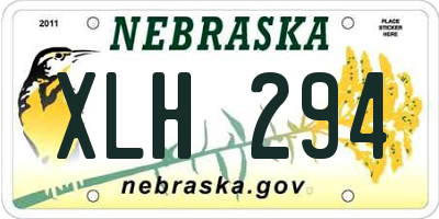 NE license plate XLH294
