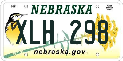 NE license plate XLH298