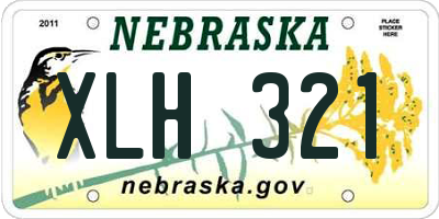 NE license plate XLH321