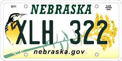 NE license plate XLH322