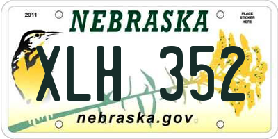 NE license plate XLH352