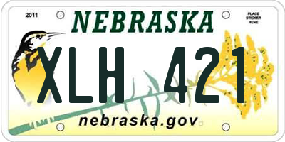 NE license plate XLH421