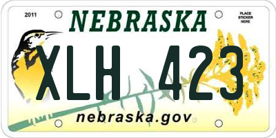 NE license plate XLH423