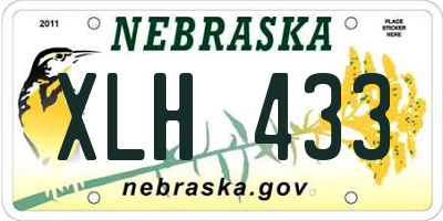 NE license plate XLH433