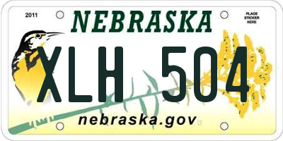NE license plate XLH504
