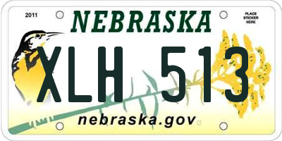 NE license plate XLH513