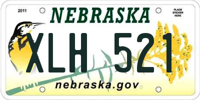 NE license plate XLH521