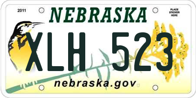 NE license plate XLH523