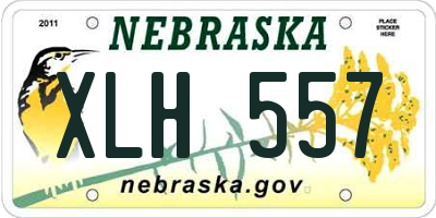 NE license plate XLH557