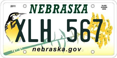 NE license plate XLH567