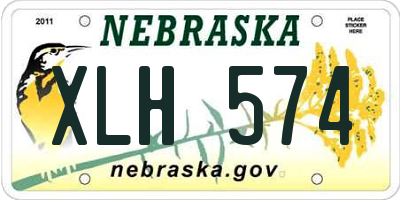 NE license plate XLH574