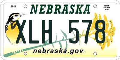 NE license plate XLH578