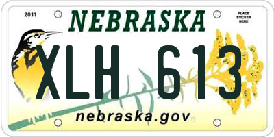 NE license plate XLH613