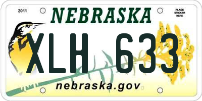 NE license plate XLH633