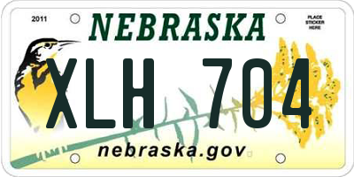 NE license plate XLH704