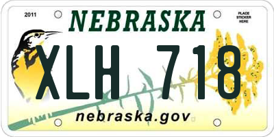 NE license plate XLH718