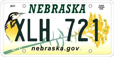 NE license plate XLH721
