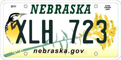 NE license plate XLH723