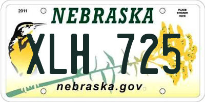 NE license plate XLH725